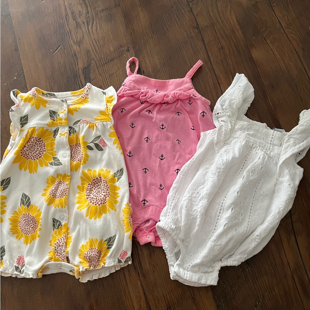 Lot of 3 Summer Bubbles for Baby . Old Navy Gap Carters.
